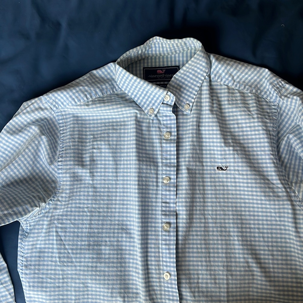 Slim Fit Whale Shirt, Button Down, size Medium